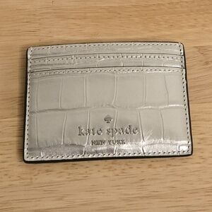 Kate Spade New York Madison Metallic Croc-Embossed – Silver